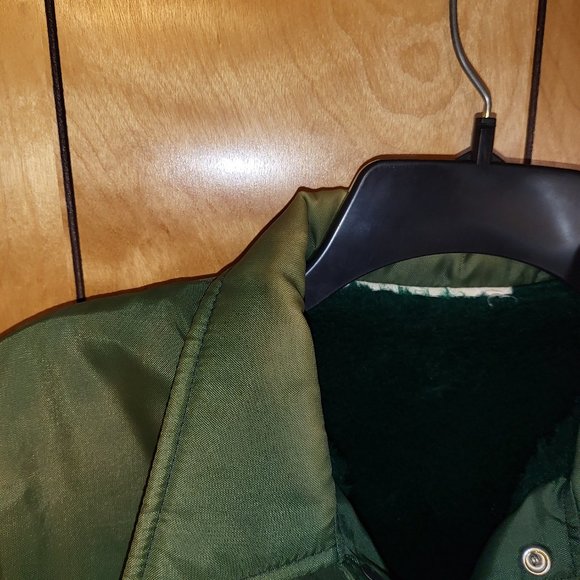 Vintage Harry Gant Jacket MEDIUM Snap Button Inner Lined GREEN Heavy Fade 80s F2 - Picture 6 of 10